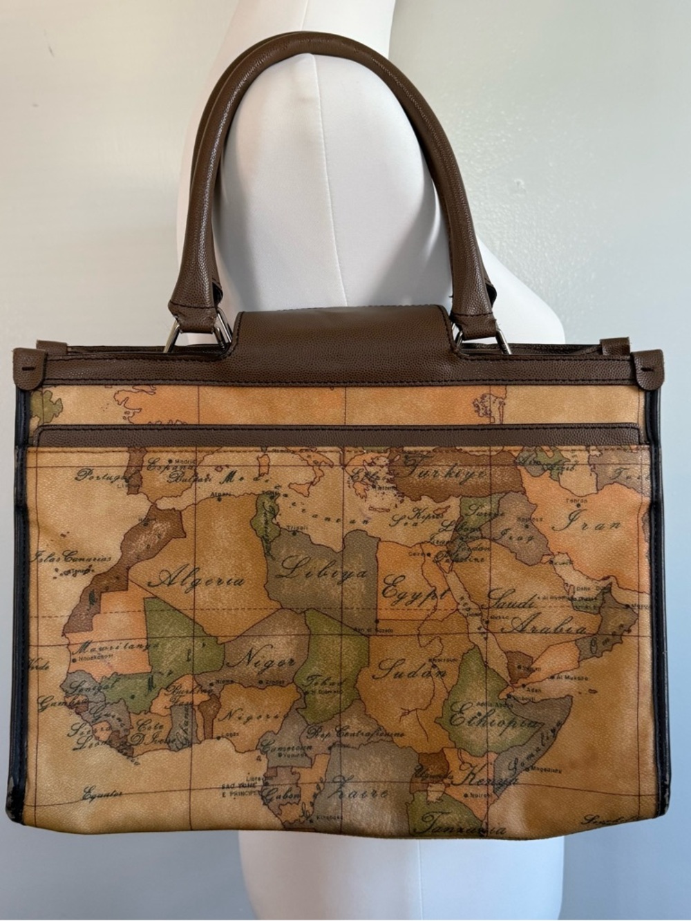 Alviero Martini Geo Map Tote Bag